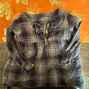 Purple plaid toddler shirt